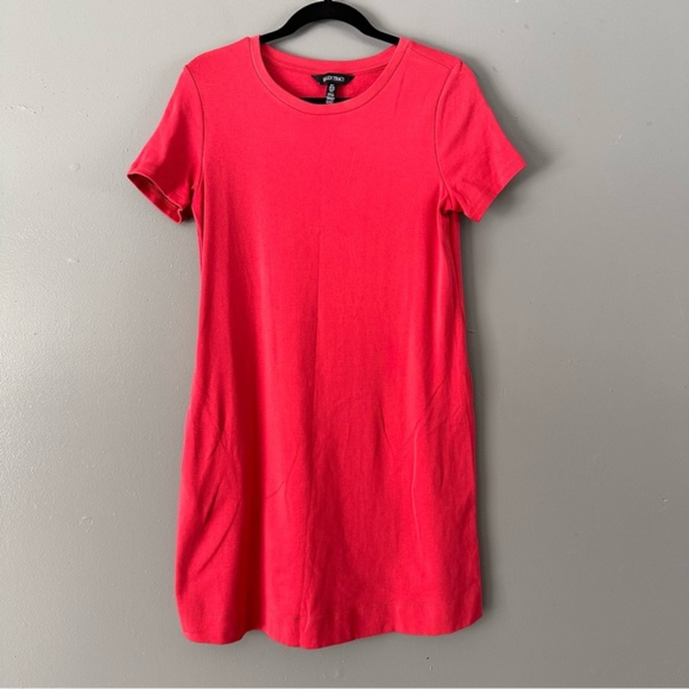 Ellen‎ Tracy Crew Neck Midi T-Shirt Dress | Red